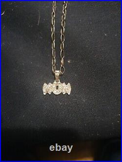 9ct gold second hand mum necklace 20 inches just under 5 grams pretty