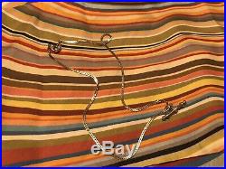 9ct gold t bar necklace