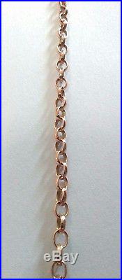 9ct gold vintage rose gold belcher chain. 20 inches long. 10.7 grams no reserve