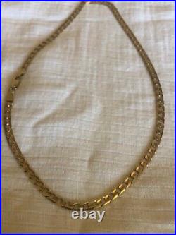 9ct solid gold curb chain 15.9 Grams Uk Hallmarks