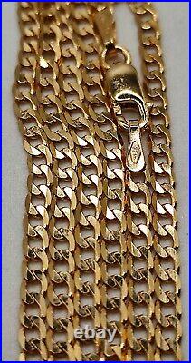 9ct solid gold curb chain necklace 18 inches fully UK hallmarked