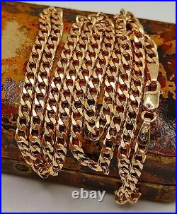9ct solid gold curb chain necklace 20 inches fully UK hallmarked