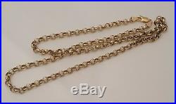 9ct solid yellow gold belcher link Chain Necklace 22g