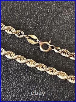 9ct yellow gold 18 rope chain 4.3g