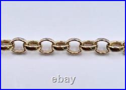 9ct yellow gold belcher chain 16 inches