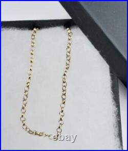 9ct yellow gold belcher chain 16 inches