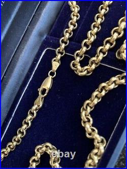 9ct yellow gold belcher chain 21inch 5mm