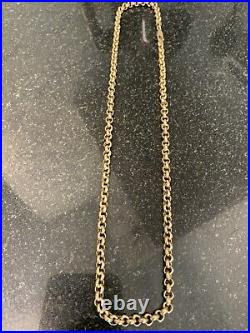 9ct yellow gold belcher chain 21inch 5mm