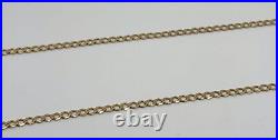 9ct yellow gold curb chain 10.3 grams 24 inches 2.9mm wide Hallmarked