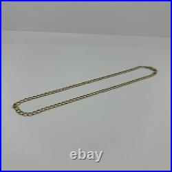 9ct yellow gold curb chain 10.7 grams 18 inches 4.9mm wide Hallmarked
