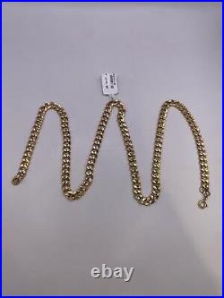 9ct yellow gold curb chain. 18 inches. 8.3G