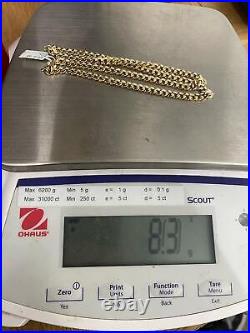 9ct yellow gold curb chain. 18 inches. 8.3G