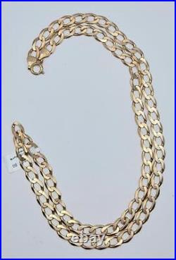 9ct yellow gold curb chain 24.5inches 28.2g