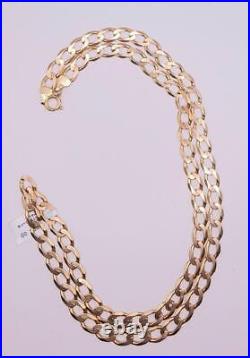 9ct yellow gold curb chain 24.5inches 28.2g