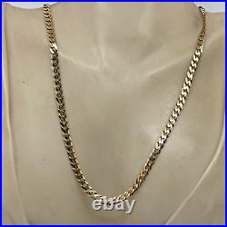 9ct yellow gold curb chain 6.8 grams 4.3mm links 18 inches hallmarked
