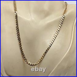 9ct yellow gold curb chain 6.8 grams 4.3mm links 18 inches hallmarked