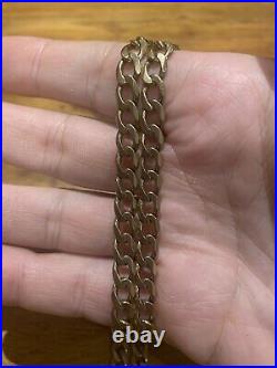 9ct yellow gold curb link chain necklace 45g Hallmarked 25 X 7.2mm Italy