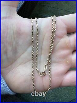 9ct yellow gold double link necklace, 3.46g Hallmarked 18