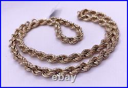 9ct yellow gold rope chain