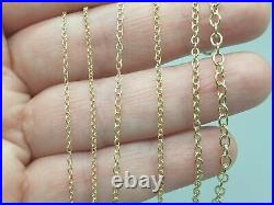 9k 9ct yellow gold extender safety chain bracelet necklace extension 0.5 to 4