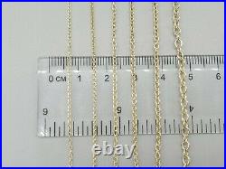 9k 9ct yellow gold extender safety chain bracelet necklace extension 0.5 to 4