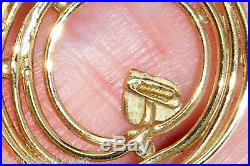 9k gold 9ct yellow gold Ola Gorie Celtic pendant signed OMG & 9ct gold chain