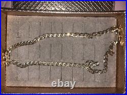 9k yellow gold solid curb 18 inch necklace. 12.64 grams. 5mm Wide. Hallmarked
