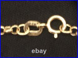 A Genuine 9ct Yellow Gold Belcher Chain Necklace 18 Inch Hallmarked 375 Unisex