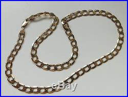 A SOLID 9ct GOLD 31.4g 20 INCH CURB CHAIN