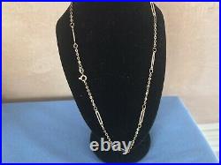 A Stunning Unusual Chain 9ct 375 Solid Gold Figaro Necklace 15 Inch Not Scrap