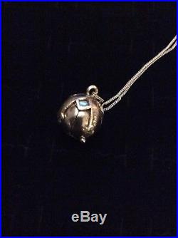 A Stunning Vintage Solid 9ct Gold Masonic Fob / Orb Pendant On Gold Chain