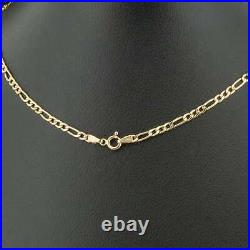 (AGJ) 9ct Yellow Gold 20 Inch Fine Figaro Chain Necklace 2.1g