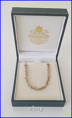 ANTIQUE 9CT GOLD SOLID LINK CHAIN, CHESTER HALLMARK. 4.418g