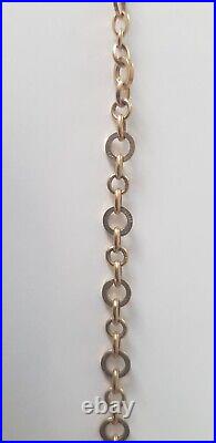 ANTIQUE 9CT GOLD SOLID LINK CHAIN, CHESTER HALLMARK. 4.418g