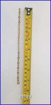 ANTIQUE 9CT GOLD SOLID LINK CHAIN, CHESTER HALLMARK. 4.418g