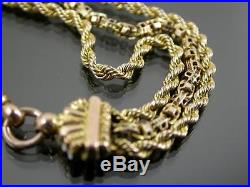 ANTIQUE 9ct GOLD ALBERTINA WATCH CHAIN Bracelet C. 1880