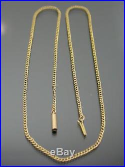ANTIQUE 9ct GOLD CHAIN NECKLACE Curb Link 17 inch C. 1880