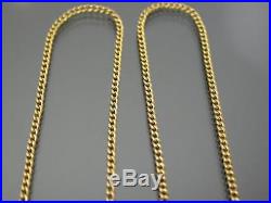 ANTIQUE 9ct GOLD CHAIN NECKLACE Curb Link 17 inch C. 1880
