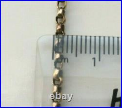 ANTIQUE VICTORIAN 375 9CT GOLD BELCHER LINK CHAIN NECKLACE 21 inches 5.55g