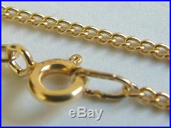 Amazing 9ct Gold Heart Garnets Cross Pendant On Chain