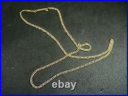 Antique 16 Ins Solid 9 Ct Yellow Gold Barrel Clasp Chain Necklace 4.97 Grams