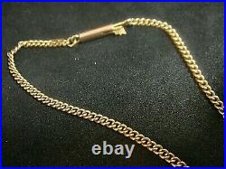 Antique 16 Ins Solid 9 Ct Yellow Gold Barrel Clasp Chain Necklace 4.97 Grams