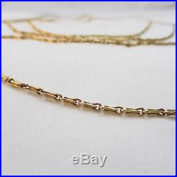 Antique 56 inch long, opera length 9ct Gold Muff Or Guard Chain
