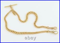 Antique 9Ct Gold Graduated Double Albert Watch Chain / Necklace 17 1/8'