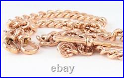 Antique 9Ct Rose Gold Double Albert Watch Chain, Chester c 1912, 54.2grams