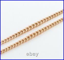 Antique 9Ct Rose Gold Graduated Double Albert Watch Chain / Necklace 17 Inches