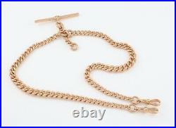 Antique 9Ct Rose Gold Graduated Double Albert Watch Chain / Necklace 44.4grams