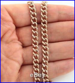 Antique 9Ct Rosey Gold Double Albert Watch Chain / Necklace 43.9grams