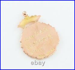 Antique 9Ct Yellow And Rose Gold Fob Medal / Pendant For Watch Chain