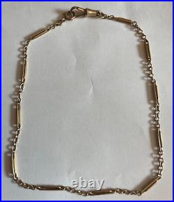 Antique 9ct/ 375 Gold Albert Chain 36 cm/ 7.91 gms